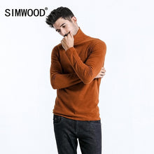 Load image into Gallery viewer, SIMWOOD 2019 Brand Long Sleeve T Shirts Men Fashion Turtleneck Slim Fit Cotton Tops Causal Warm Pullovers Free Shipping 180606