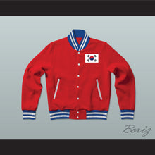 Load image into Gallery viewer, South Korea Varsity Letterman Jacket-Style Sweatshirt