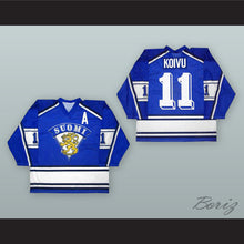 Load image into Gallery viewer, Saku Koivu 11 Finland National Team Blue Hockey Jersey
