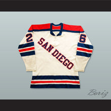 Load image into Gallery viewer, WHA San Diego Mariners Gregg Boddy 26 Home Hockey Jersey