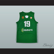 Load image into Gallery viewer, Sarunas Jasikevicius 19 Panathinaikos BC Green Basketball Jersey