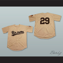 Load image into Gallery viewer, Satchel Paige 29 St. Louis Browns Tan Baseball Jersey