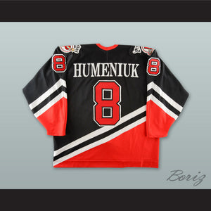 Scott Humeniuk 8 Portland Pirates Black Hockey Jersey