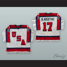 Load image into Gallery viewer, 1983-84 Scott Bjugstad 17 USA White Hockey Jersey