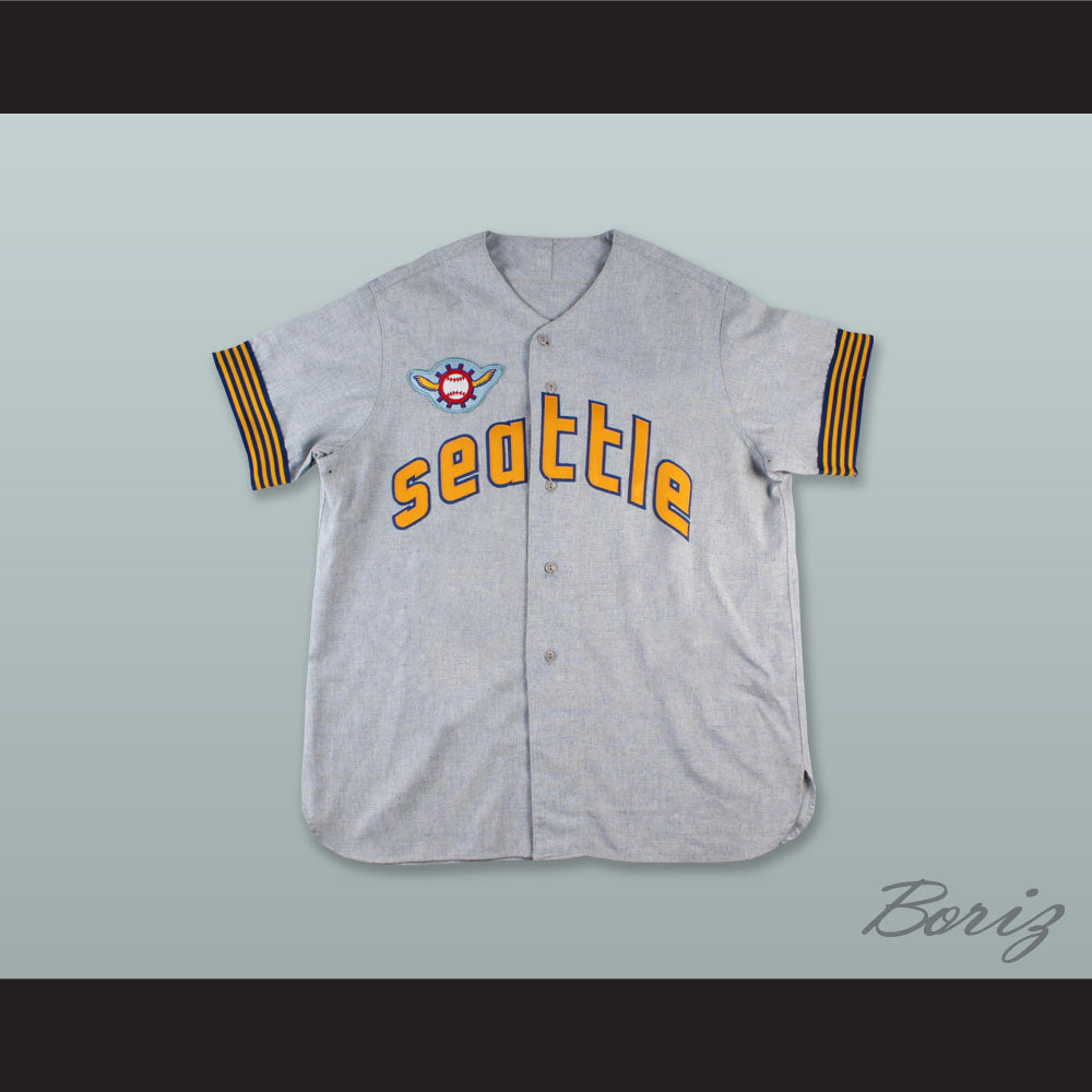 Seattle Pilots 37 Gray Baseball Jersey