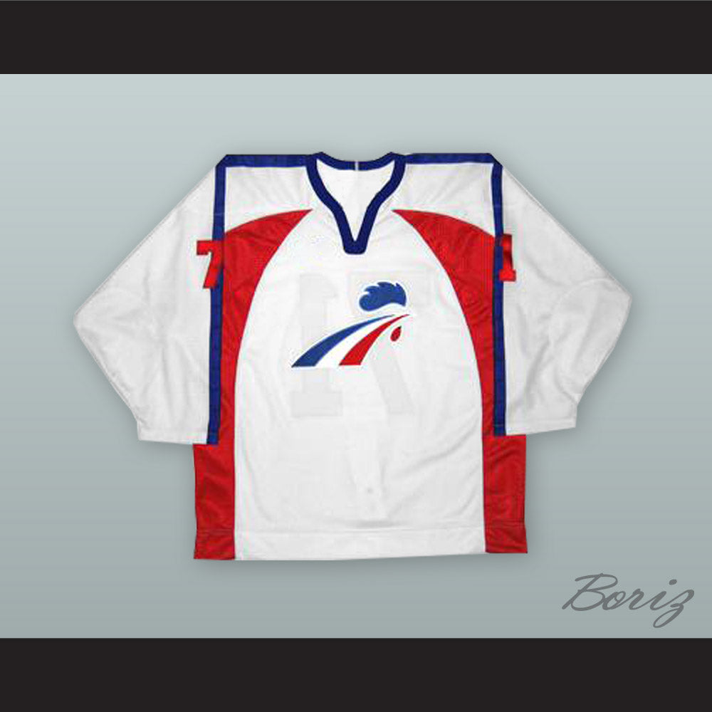 Sebastien Bordeleau 71 France White Hockey Jersey