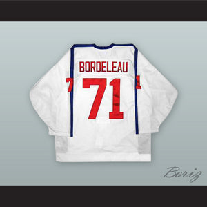 Sebastien Bordeleau 71 France White Hockey Jersey