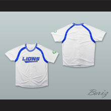 Load image into Gallery viewer, Seibu Lions White Button Down Baseball Jersey