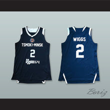 Load image into Gallery viewer, Sekou Wiggs 2 BC Tsmoki-Minsk Belarus Navy Blue Basketball Jersey