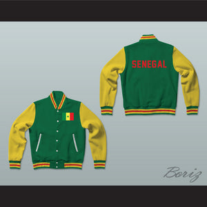 Senegal Varsity Letterman Jacket-Style Sweatshirt