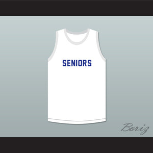 Seniors 77 White Basketball Jersey