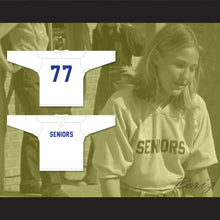 Load image into Gallery viewer, Seniors 77 White Hockey Jersey Dazed and Confused
