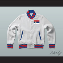 Load image into Gallery viewer, Serbia Varsity Letterman Jacket-Style Sweatshirt
