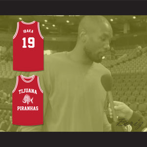 Serge Ibaka 19 Tijuana Piranhas Red Basketball Jersey Mexican Expansion Team