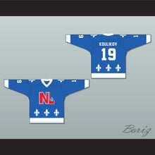Load image into Gallery viewer, Sergei Koulikov 19 Le National de Québec Blue Hockey Jersey- Lance et compte (He Shoots, He Scores)