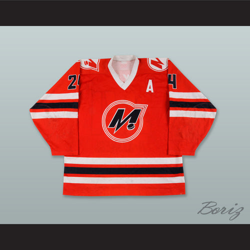 Sergei Moskalyov 24 Metallurg Novokuznetsk Red Hockey Jersey