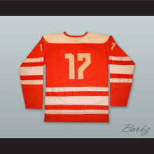 Load image into Gallery viewer, Sergej Zvetkov 17 CCCP Soviet Union Red Hockey Jersey