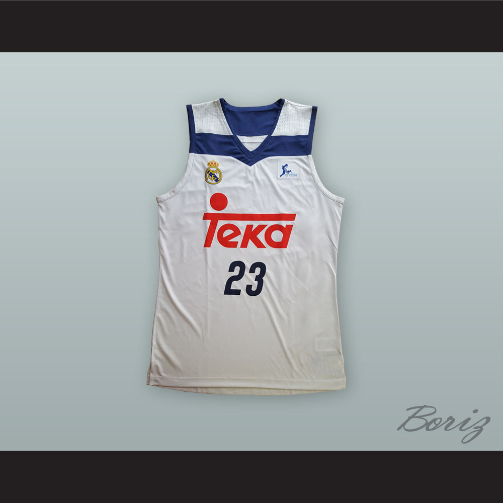 Sergio Llull 23 Real Madrid White Basketball Jersey