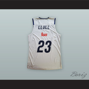 Sergio Llull 23 Real Madrid White Basketball Jersey