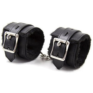 Sexy Adjustable PU Leather Plush Handcuff Ankle Cuff Restraints Bondage Sex Toy Muply Restraints Sex Bondage Exotic Accessories