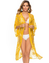 Load image into Gallery viewer, Sexy Lace Cardigan Pareo Beach Cover Up Bikini Swimsuit Bathing Suit Cover Ups Robe De Plage Beach Dress Tunic kaftan Swimwear