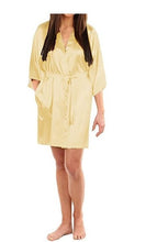 Load image into Gallery viewer, Sexy Large Size Faux Silk Satin Night Kimono Robe Short Bathrobe Perfect Wedding Bride Bridesmaid Robes Dressing Gown WY-01