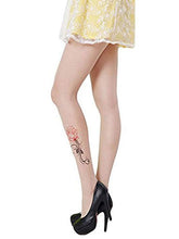 Load image into Gallery viewer, Sexy Tattoo Leggings Women Floral Butterfly Stars Love Heart Bowknot Print Skinny Sheer Legging Sale Cheap 2018 Dropshipping
