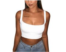 Load image into Gallery viewer, Sexy Women Solid Strappy Tank 2019 Vest Crop Top Summer Beach Party Sleeveless Slash Neck Tanks Woman Girls Bralette Tank Top