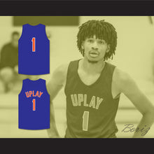 Load image into Gallery viewer, Shaedon Sharpe 1 UPLAY Canada AAU Blue Basketball Jersey 1