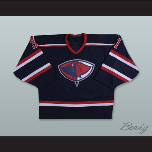 Shane Connelly 31 South Carolina Sting Rays Navy Blue Hockey Jersey