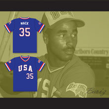 Load image into Gallery viewer, Shane Mack 35 1984 USA Team Blue Baseball Jersey