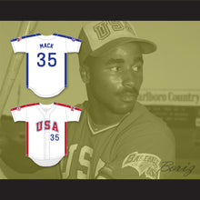 Load image into Gallery viewer, Shane Mack 35 1984 USA Team White Button Down Baseball Jersey