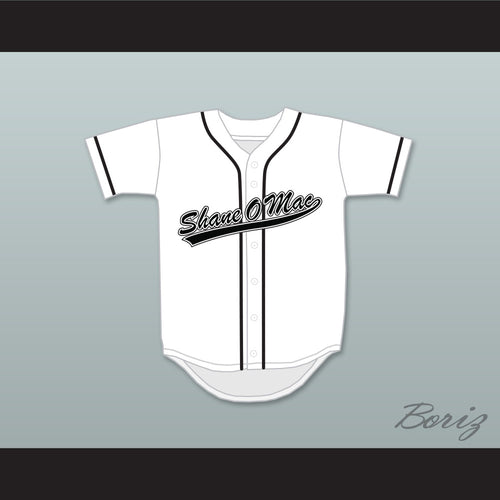 S McMahon The Money 33 White Button Down Baseball Jersey