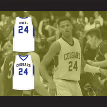 Load image into Gallery viewer, Shaqir O&#39;Neal 24 Creekside Christian Academy Cougars White Basketball Jersey 2