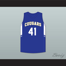 Load image into Gallery viewer, Shaqir O&#39;Neal 41 Creekside Christian Academy Cougars Blue Basketball Jersey 2