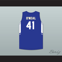 Load image into Gallery viewer, Shaqir O&#39;Neal 41 Creekside Christian Academy Cougars Blue Basketball Jersey 2