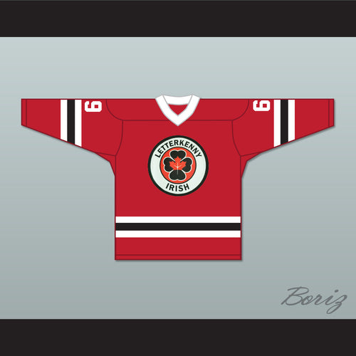 Shoresy 69 Letterkenny Irish Red Alternate Hockey Jersey