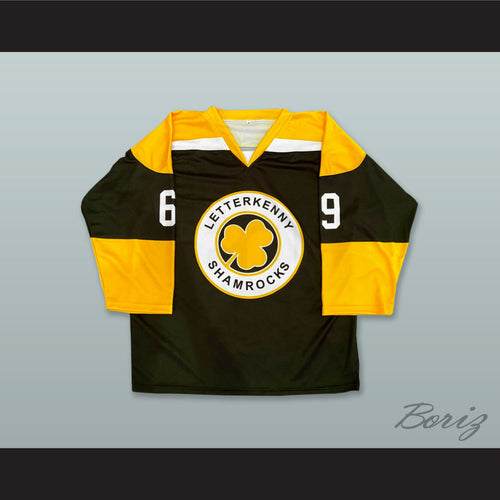 Shoresy 69 Letterkenny Shamrocks Black Hockey Jersey