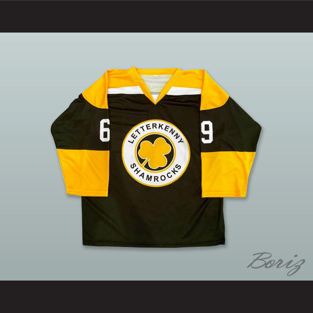 Shoresy 69 Letterkenny Shamrocks Black Hockey Jersey