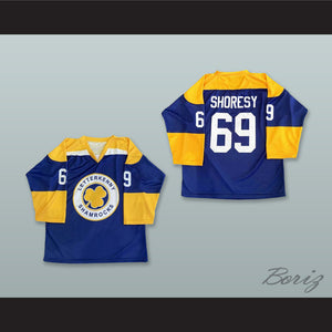 Shoresy 69 Letterkenny Shamrocks Royal Blue Hockey Jersey