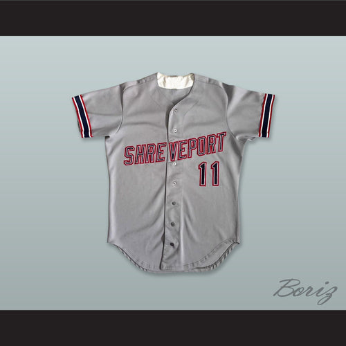 Shreveport Captains 11 Gray Baseball Jersey