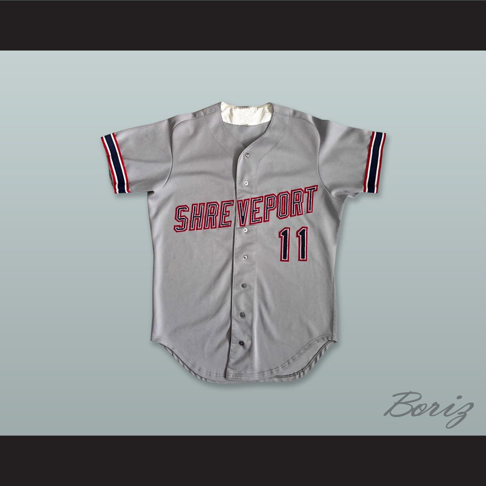 Shreveport Captains 11 Gray Baseball Jersey