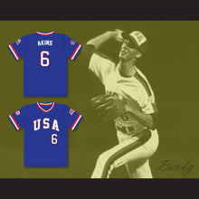 Load image into Gallery viewer, Sid Akins 6 1984 USA Team Blue Baseball Jersey