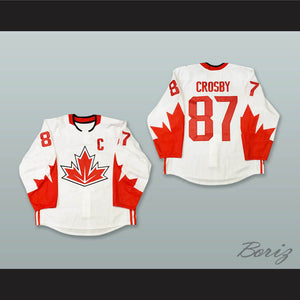 Sidney Crosby 87 Canada National Team White Hockey Jersey