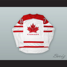 Load image into Gallery viewer, Sidney Crosby 87 Canada White Hockey Jersey