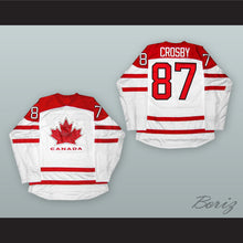 Load image into Gallery viewer, Sidney Crosby 87 Canada White Hockey Jersey