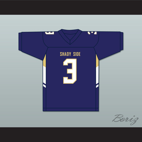 Skyy Moore 3 Shady Side Academy Bulldogs Navy Blue Football Jersey 2