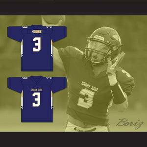 Skyy Moore 3 Shady Side Academy Bulldogs Navy Blue Football Jersey 2