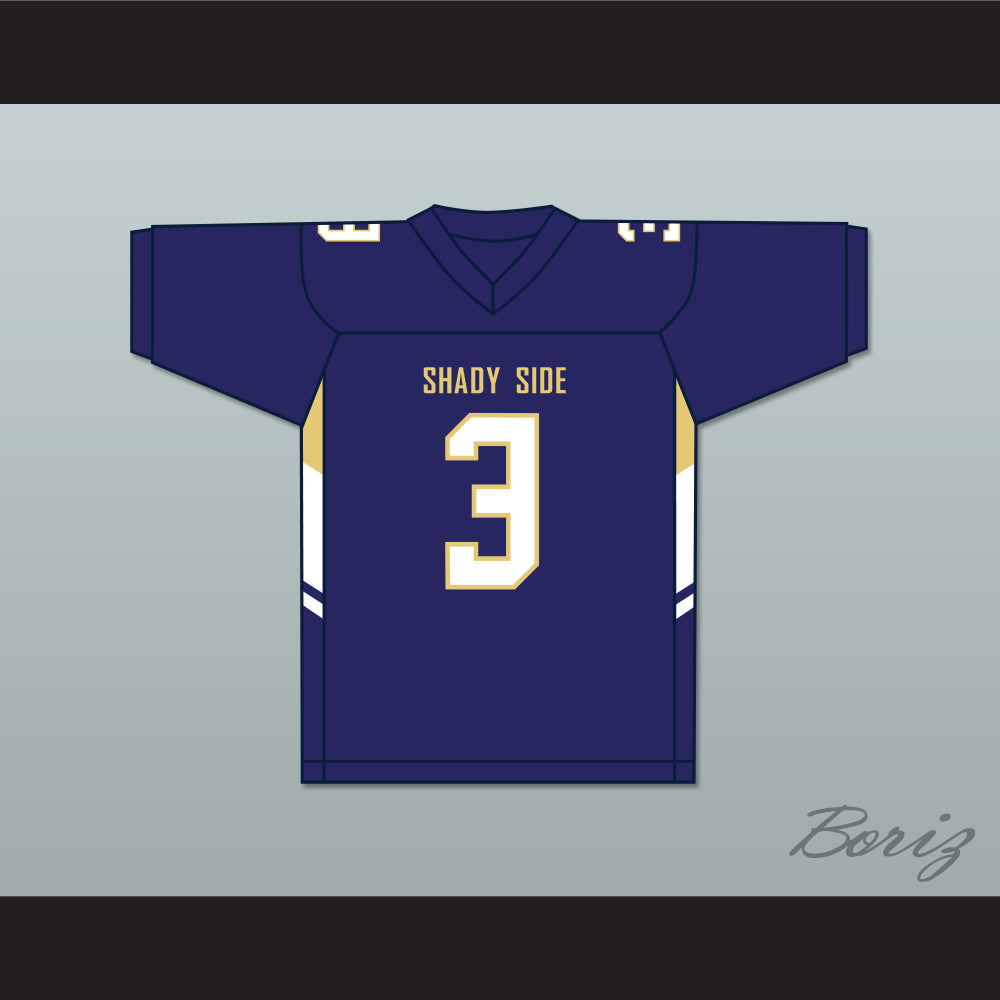 Skyy Moore 3 Shady Side Academy Bulldogs Navy Blue Football Jersey 1