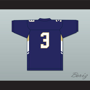 Skyy Moore 3 Shady Side Academy Bulldogs Navy Blue Football Jersey 1